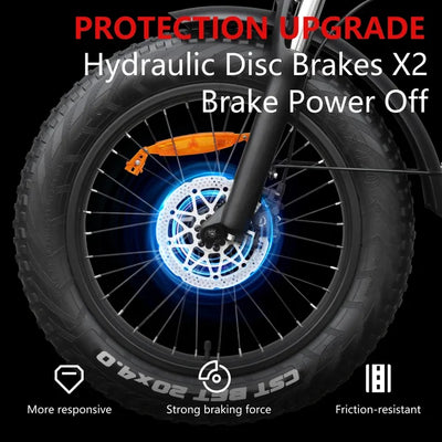 HX Q3 Fat Tire All-terrain Electric Bike-with free fender and rear rack